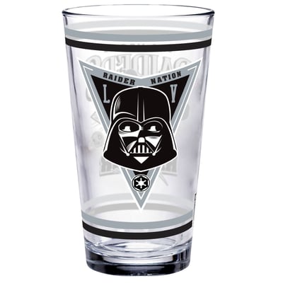 Las Vegas Raiders WinCraft Disney x NFL Darth Vader 16oz. Pint Glass