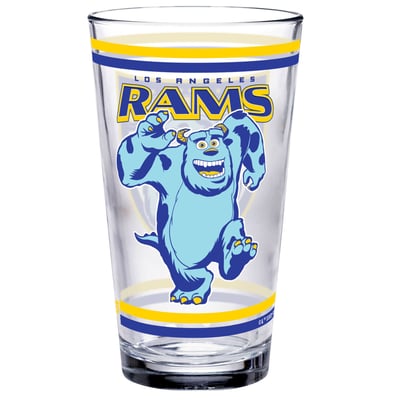 Los Angeles Rams WinCraft Disney x NFL Sulley 16oz. Pint Glass