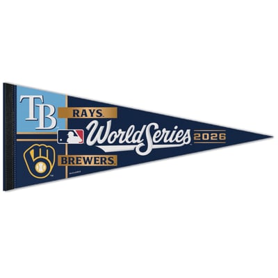 Milwaukee Brewers vs. Tampa Bay Rays WinCraft 2026 World Series Matchup 12" x 30" Premium Pennant