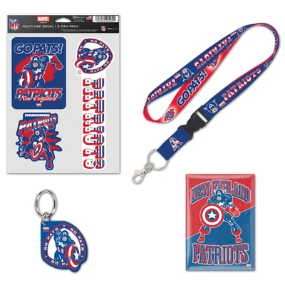 New England Patriots WinCraft Disney x NFL Captain America Fan Pack
