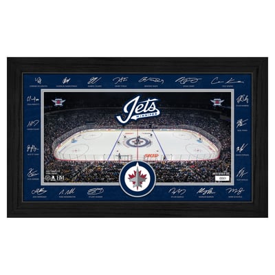 Winnipeg Jets Highland Mint Limited Edition 2026–27 Facsimile Signature 12" x 20" Rink Framed Photo