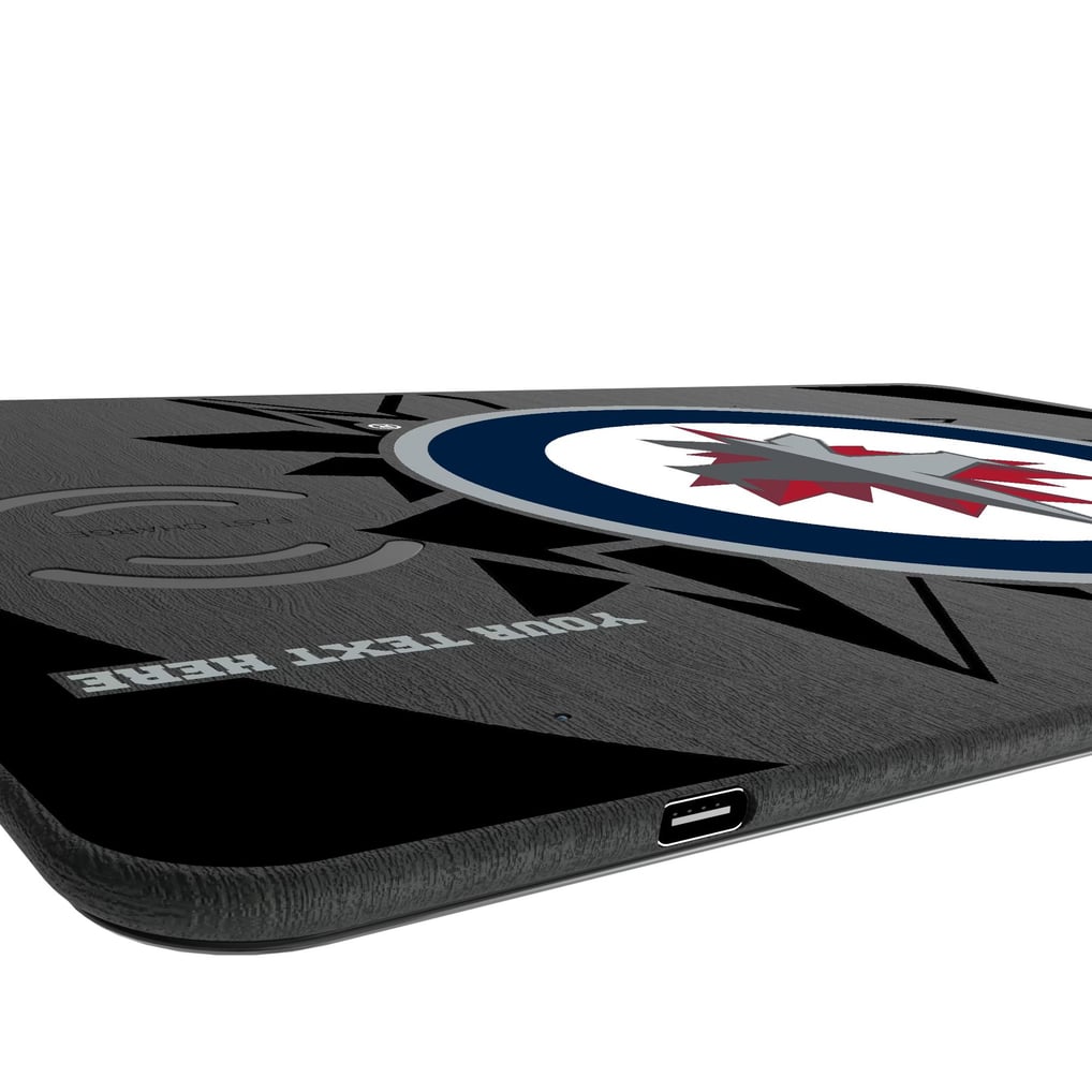 Winnipeg Jets Keyscaper Personalized 15W Fast Wireless Charger and Mouse Pad