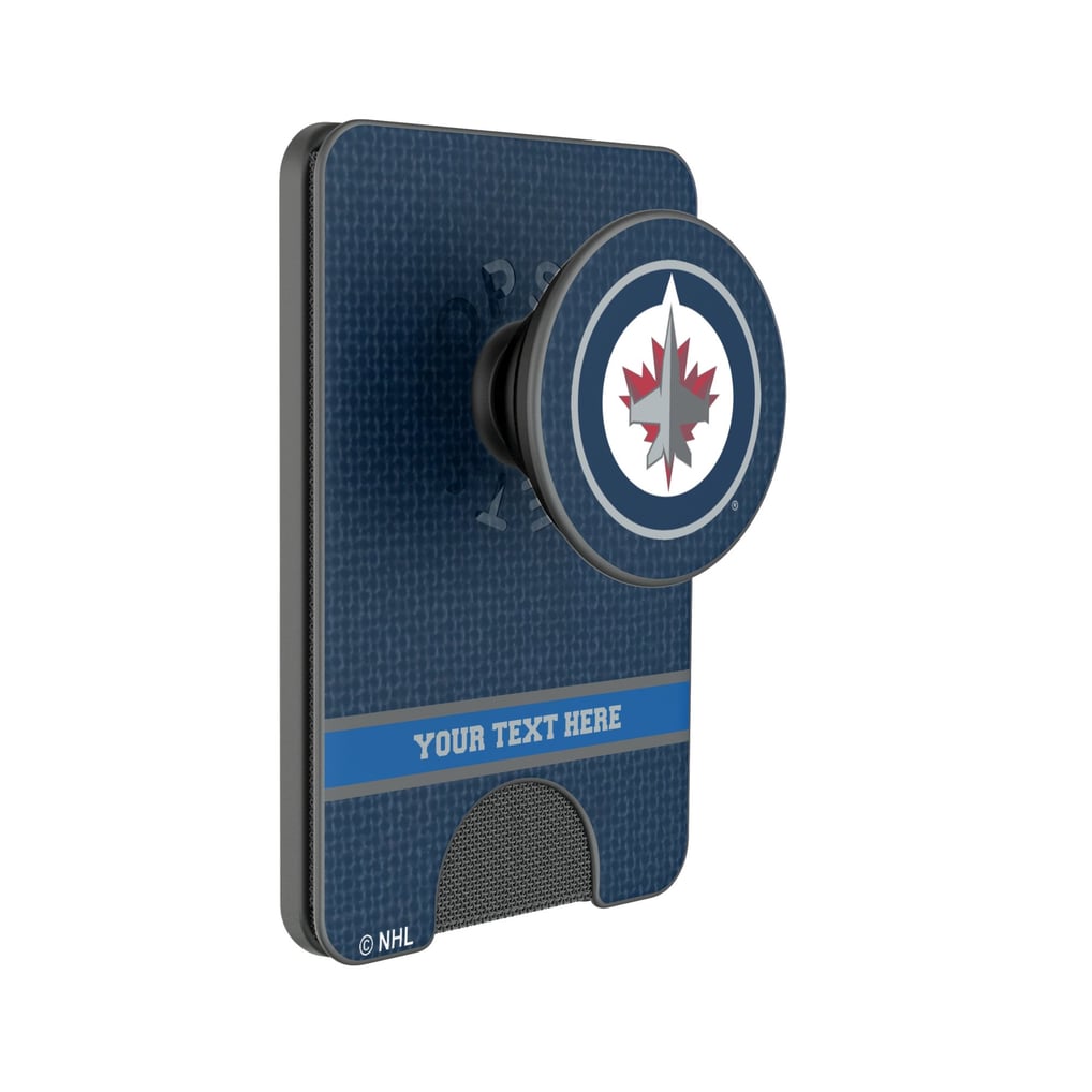 Winnipeg Jets Keyscaper Personalized Solid PopSockets Magnetic Wallet
