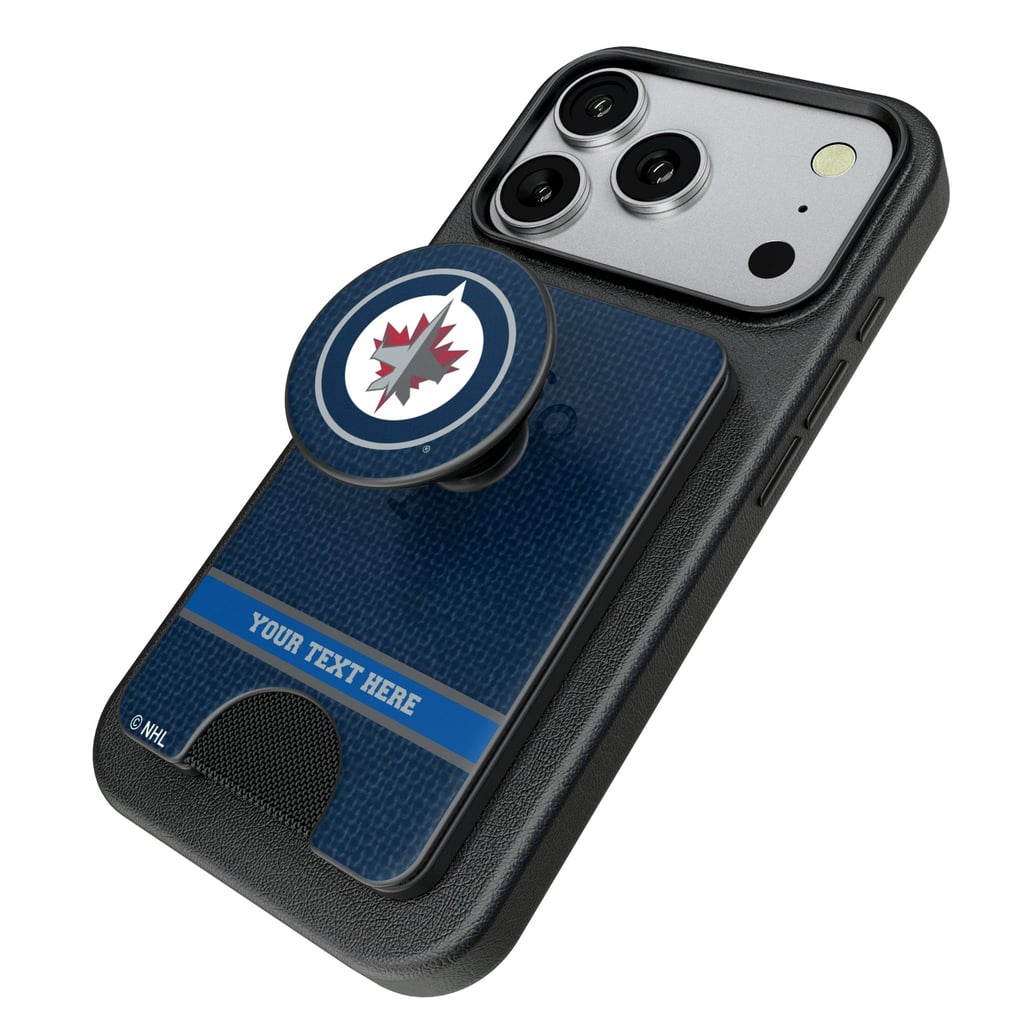 Winnipeg Jets Keyscaper Personalized Solid PopSockets Magnetic Wallet