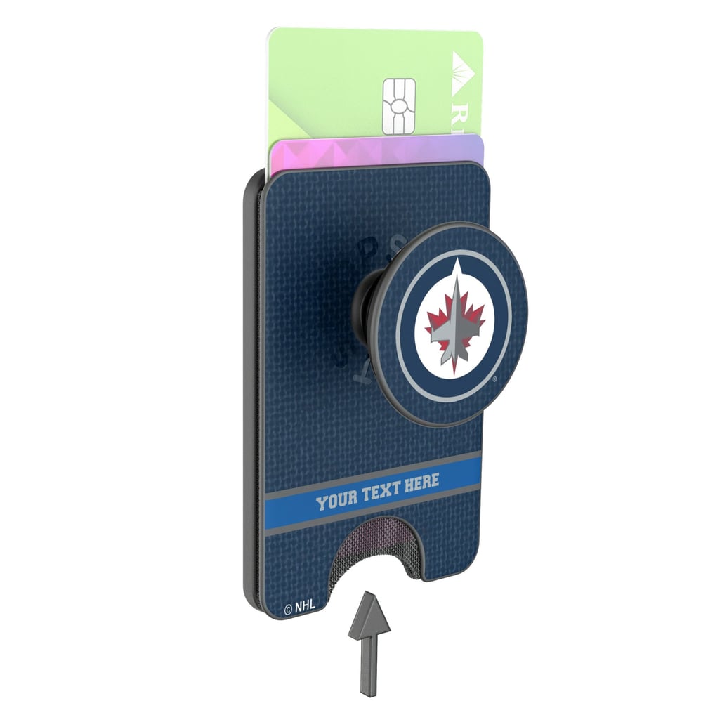 Winnipeg Jets Keyscaper Personalized Solid PopSockets Magnetic Wallet