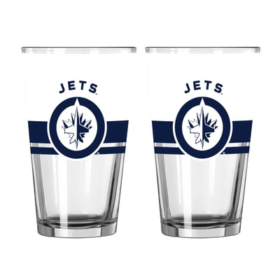 Winnipeg Jets Logo Brands Two-Piece 16oz. Horizon Pint Glass Set