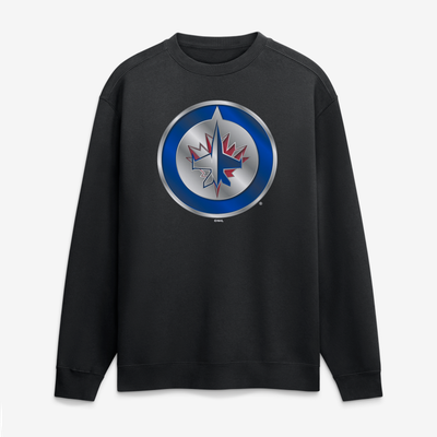 Winnipeg Jets  Metallic Mascot Sweatshirt - Black