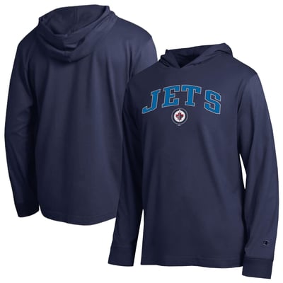 Winnipeg Jets Champion All-Star Lightweight Hooded Long Sleeve T-Shirt - Navy