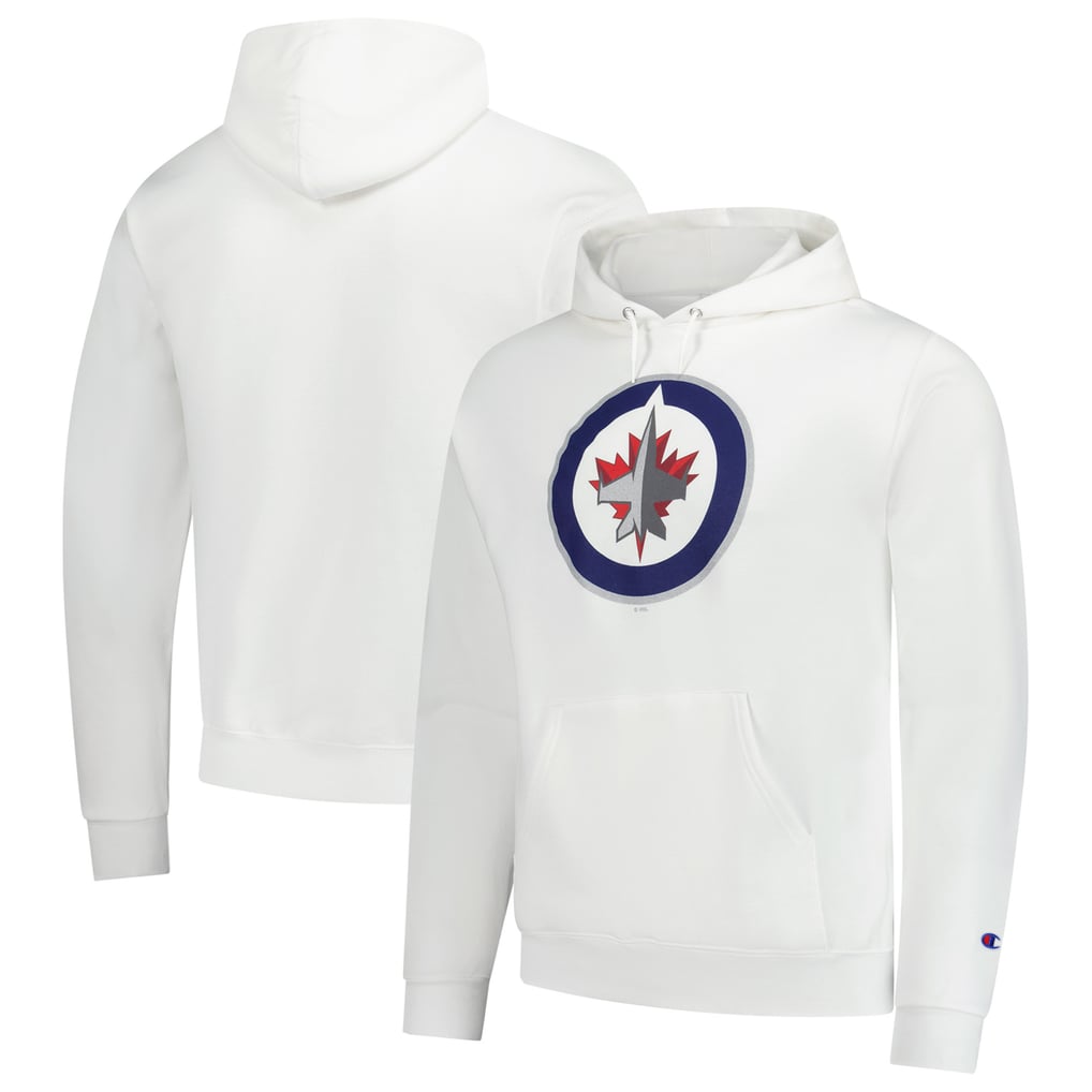 Winnipeg Jets Champion Primary Logo 1-Hit Pullover Hoodie - White