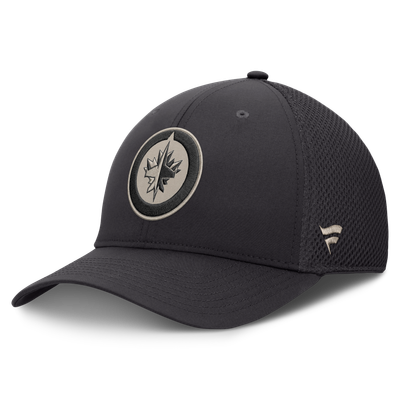 Winnipeg Jets Fanatics Authentic Pro Road Meshback Stretch Hat - Charcoal
