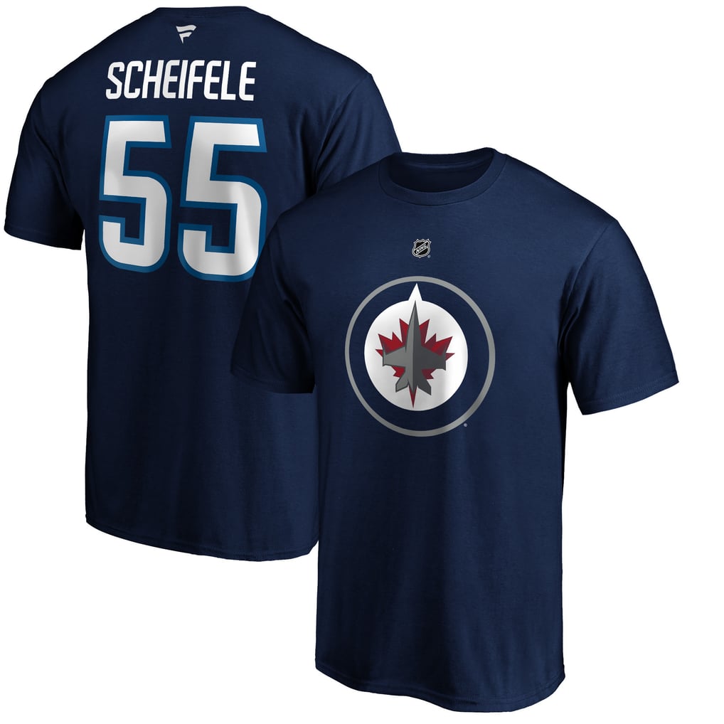 Mark Scheifele Winnipeg Jets Fanatics Authentic Stack Name & Number Team T-Shirt - Navy
