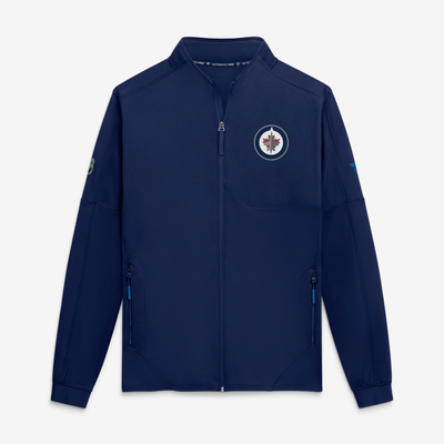 Winnipeg Jets Fanatics Authentic Pro Rink Fleece Full-Zip Jacket - Navy
