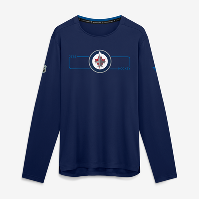 Winnipeg Jets Fanatics Authentic Pro Rink Tech Long Sleeve T-Shirt - Navy