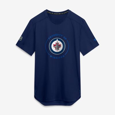 Winnipeg Jets Fanatics Authentic Pro Train Performance T-Shirt - Navy