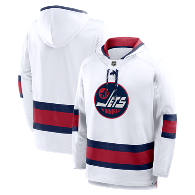 Winnipeg Jets Fanatics 2026 NHL Heritage Classic Lace-Up Fleece Hoodie - White