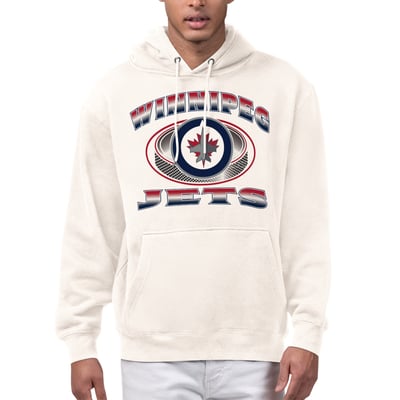  Winnipeg Jets Starter Face Off Fleece Hoodie - Cream