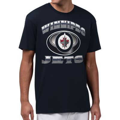  Winnipeg Jets Starter Face Off T-Shirt - Navy