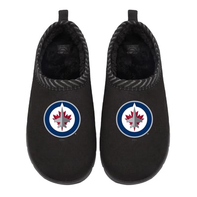Winnipeg Jets ISlide Unisex Primary Logo Mission Slipper - Black
