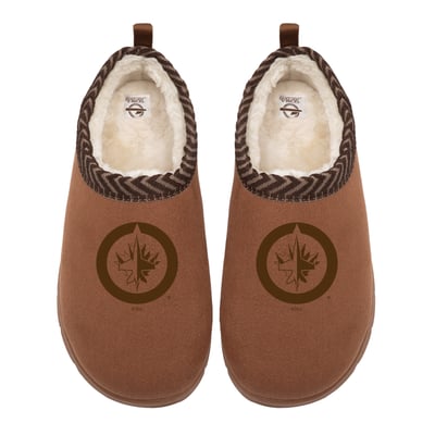 Winnipeg Jets ISlide Unisex Tonal Logo Mission Slippers - Tan
