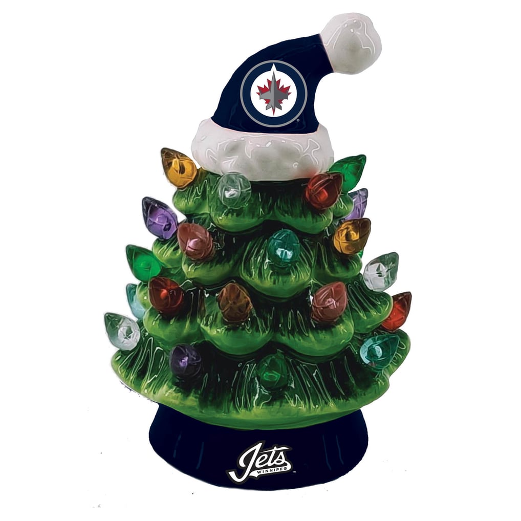 Winnipeg Jets 2-Pack 4" Ceramic LED Christmas Tree Set