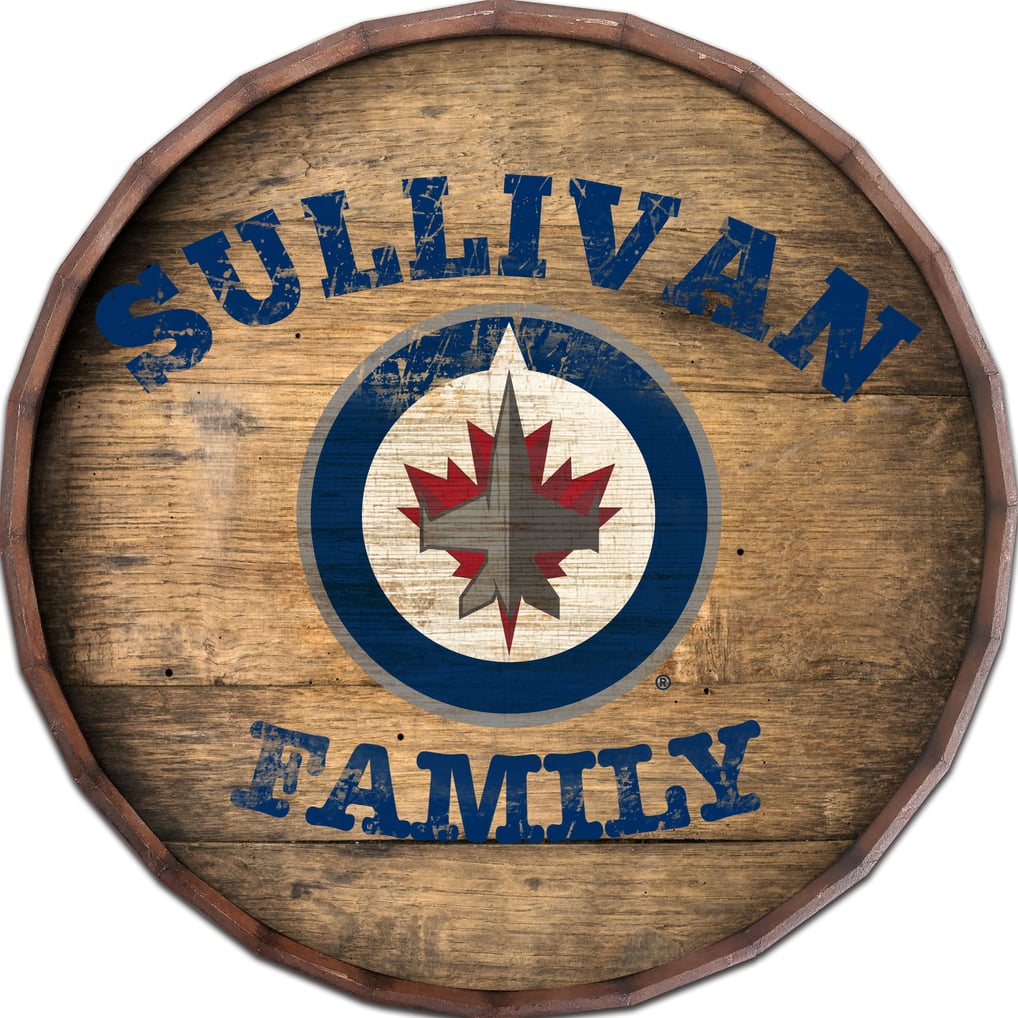 Winnipeg Jets 24" Personalized Barrel Top