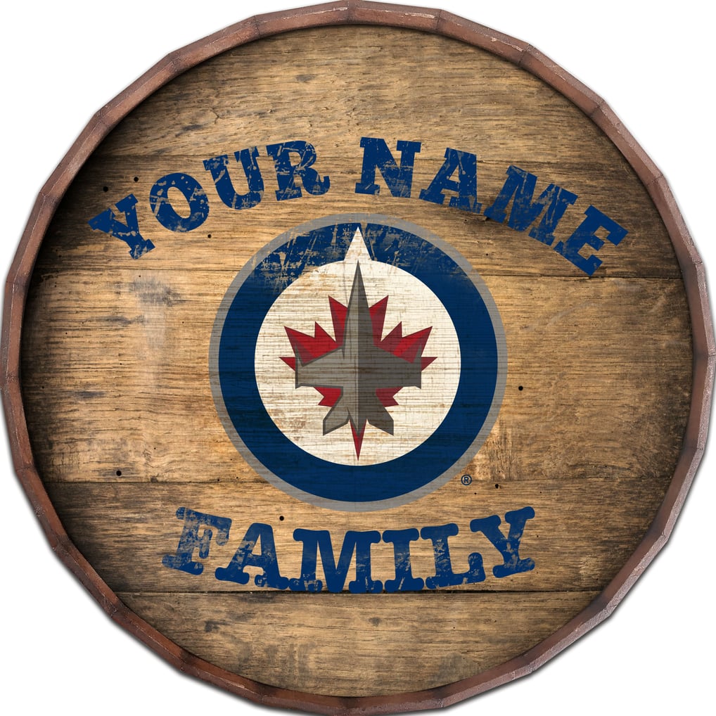 Winnipeg Jets 24" Personalized Barrel Top