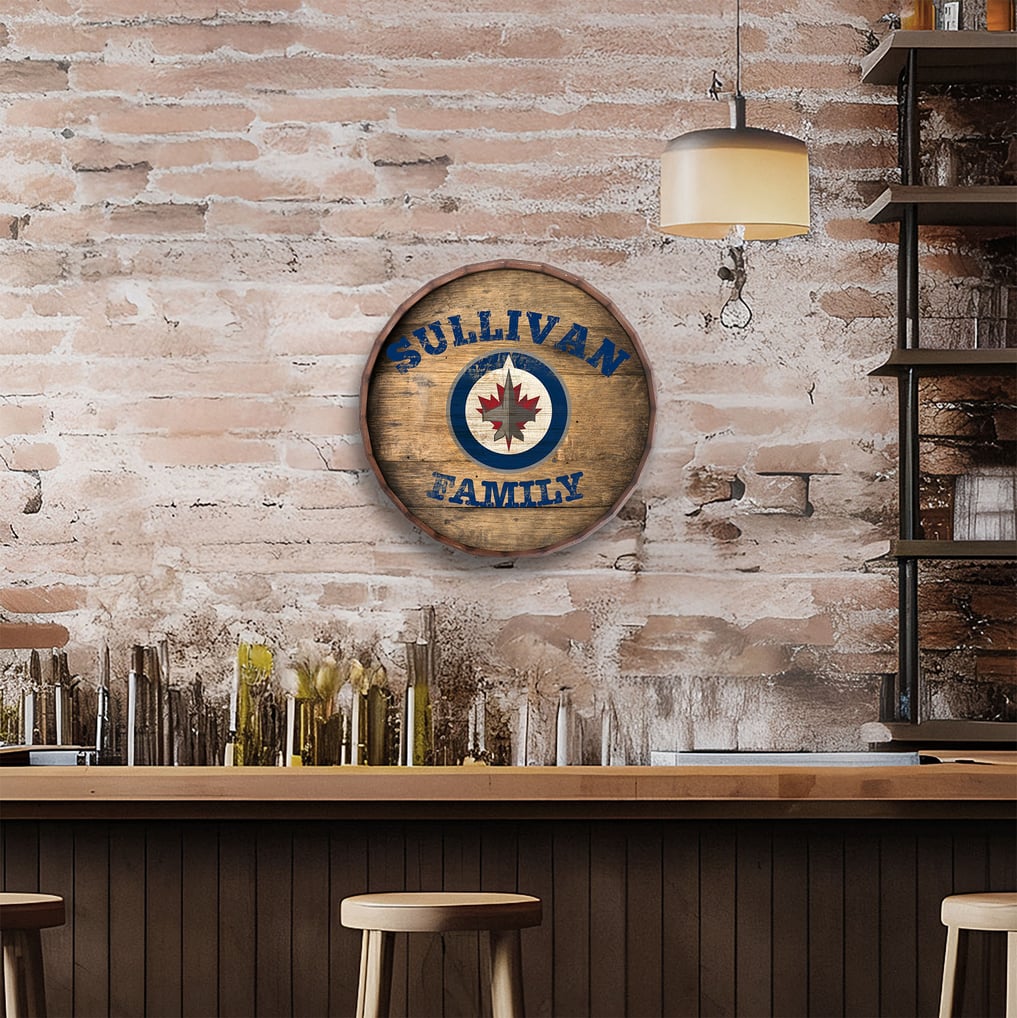 Winnipeg Jets 24" Personalized Barrel Top