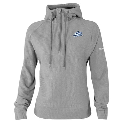 Winnipeg Jets Columbia Women's Half-Zip Swingcraft Tri-Blend Hoodie - Gray
