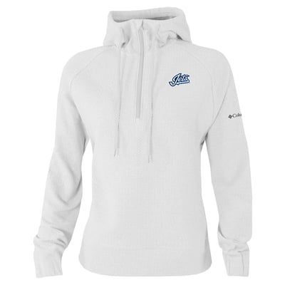 Winnipeg Jets Columbia Women's Half-Zip Swingcraft Tri-Blend Hoodie - White
