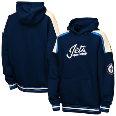  Winnipeg Jets Outerstuff Youth Camaraderie Oversized Fleece Hoodie - Navy