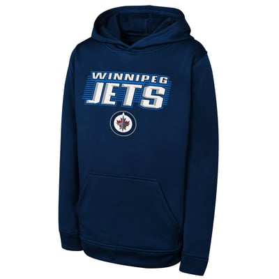 Winnipeg Jets Outerstuff Youth Sack Party Performance Hoodie - Navy