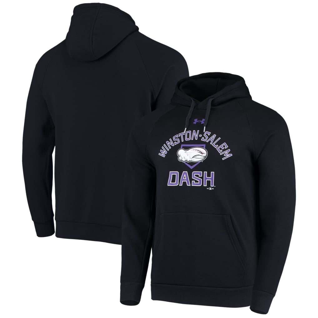 Winston-Salem Dash Under Armour All Day Raglan Fleece Pullover Hoodie - Black