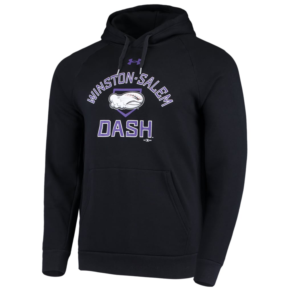 Winston-Salem Dash Under Armour All Day Raglan Fleece Pullover Hoodie - Black