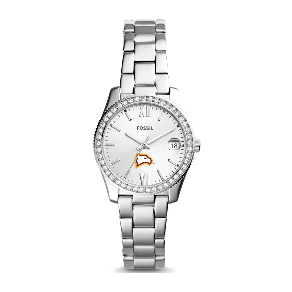 Winthrop Eagles Fossil Women's Scarlette Mini Three-Hand Date Watch - Silver