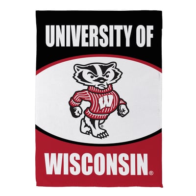  Wisconsin Badgers 12.5" x 28" Scoped Logo Double-Sided Suede Garden Flag