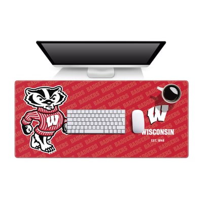 Wisconsin Badgers Fanpoint 15.7" x 35.4" Logo Series Desk Pad