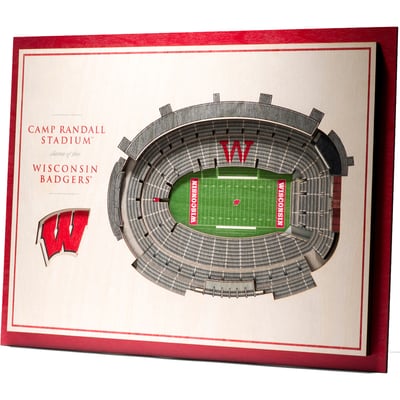 Wisconsin Badgers Fanpoint 17'' x 13'' 5-Layer StadiumView 3D Wall Art