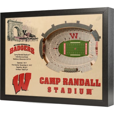 Wisconsin Badgers Fanpoint 25.5" x 19.5" Camp Randall Stadium Stadium Views Wall Art