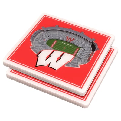 Wisconsin Badgers Fanpoint 3D StadiumView Coasters