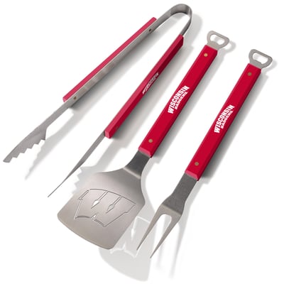 Wisconsin Badgers Fanpoint Spirit Series 3-Piece BBQ Set