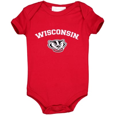 Wisconsin Badgers Infant Arch & Logo Bodysuit - Red