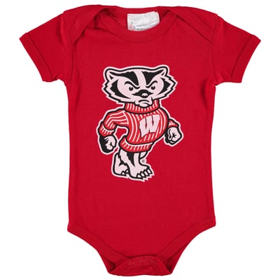 Wisconsin Badgers Two Feet Ahead Infant Big Logo Bodysuit - Red
