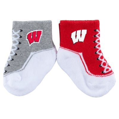 Wisconsin Badgers ZooZatz Infant Shoe Two-Pack Socks
