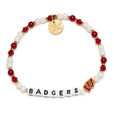 Little Words Project Wisconsin Badgers Crystal Bracelet

