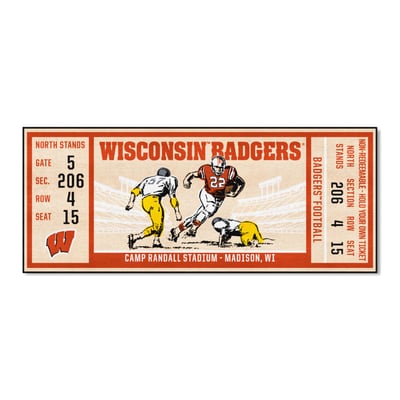 Wisconsin Badgers Logo Brands 30" x 72" Ticket Runner