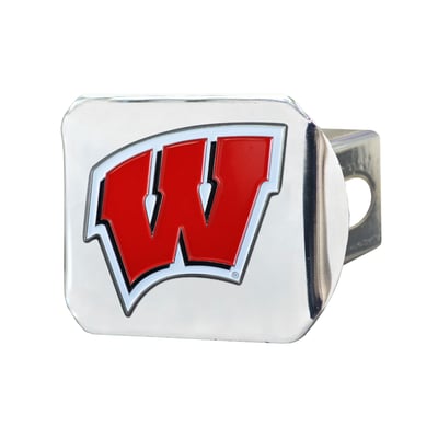 Wisconsin Badgers Logo Brands Chrome Hitch Cover