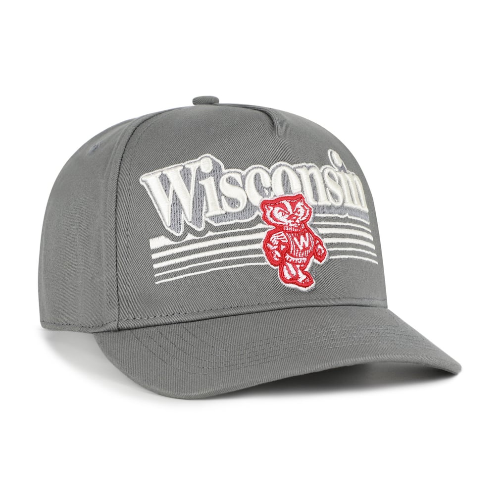 '47 Wisconsin Badgers Gray Script Fade Hitch Adjustable Hat