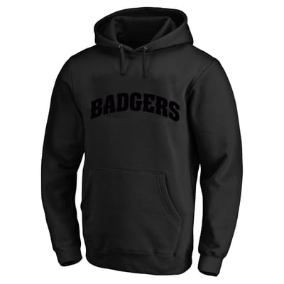  Wisconsin Badgers Champion Big & Tall Tonal Hoodie - Black