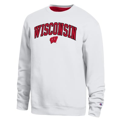  Wisconsin Badgers Champion Arch Sweatshirt - White