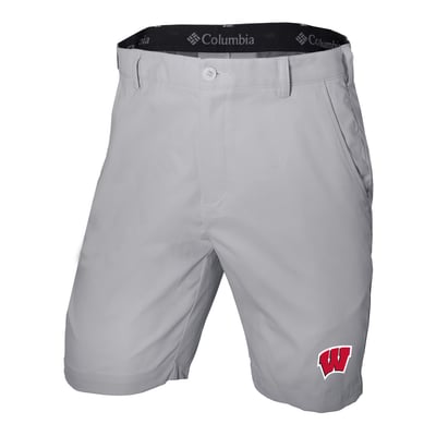Wisconsin Badgers Columbia Omni-Wick Lie Angle Shorts - Gray
